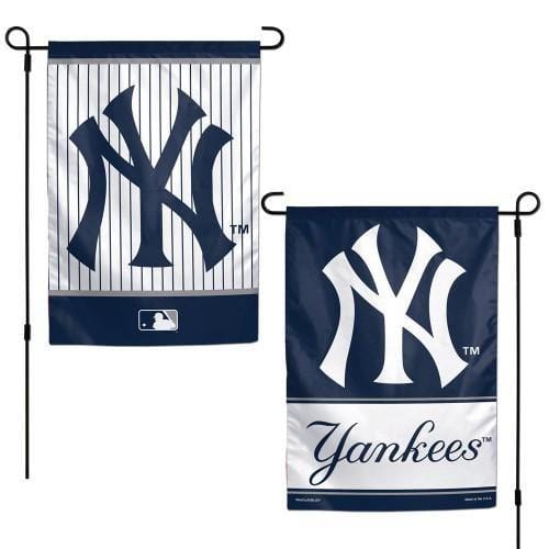 New York Yankees Garden Flag 2 Sided Pinstripe Double Logo 16296117 Heartland Flags
