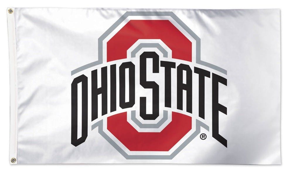 Ohio State Buckeyes Flag 3x5 White Double Sided or Single Sided 29402321 Heartland Flags