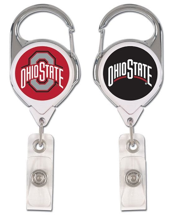 Ohio State Buckeyes Reel 2 Sided Retractable Black Red 54426118 Heartland Flags