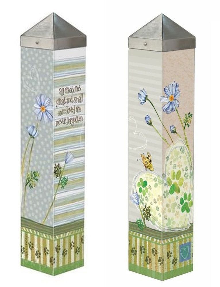 Pawprints on my Heart Art Pole 20 Inches Dog Memorial PL1122 Heartland Flags