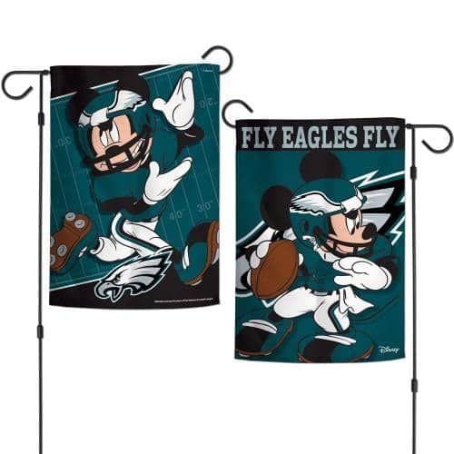 Philadelphia Eagles Garden Flag 2 Sided Fly Eagles Fly Mickey Mouse 72219117 Heartland Flags