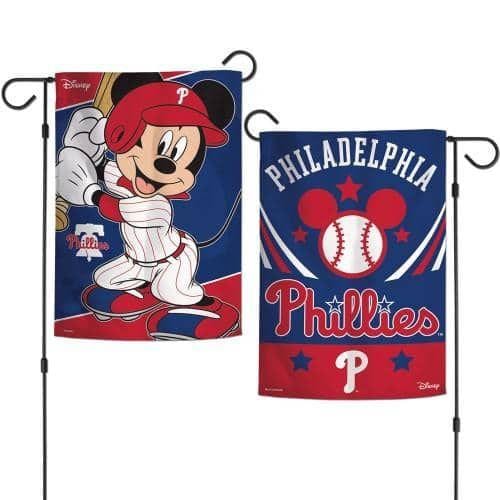Philadelphia Phillies Garden Flag 2 Sided Mickey Mouse 90317119 Heartland Flags