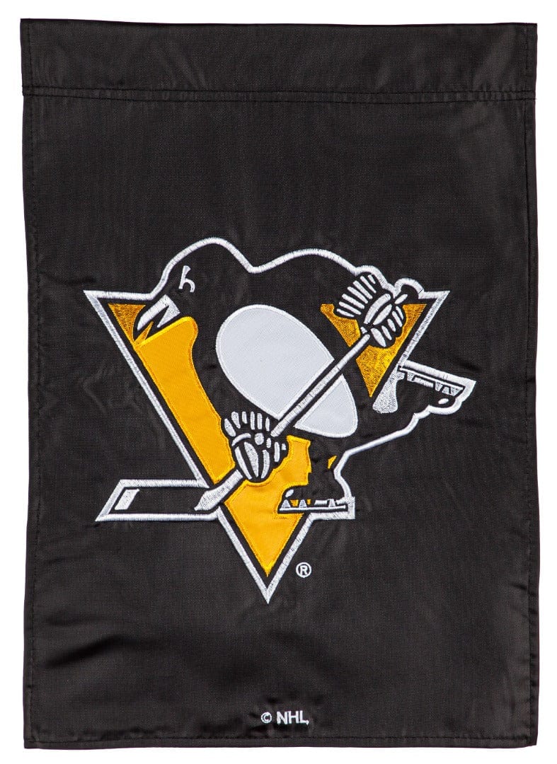 Pittsburgh Penguins Garden Flag 2 Sided Applique Logo 16A4372 Heartland Flags