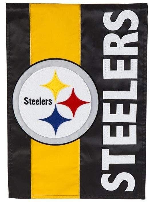 Pittsburgh Steelers Flag 2 Sided Embellished Applique House Banner 15SF3824 Heartland Flags