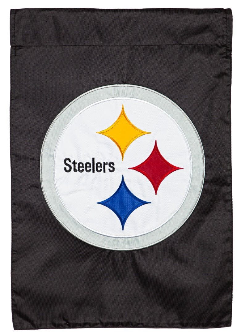 Pittsburgh Steelers Garden Flag 2 Sided Applique Logo 16A3824 Heartland Flags