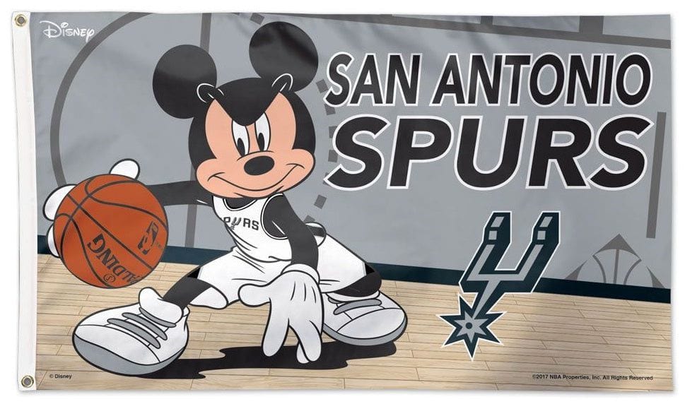San Antonio Spurs Flag 3x5 Mickey Mouse 99071118 Heartland Flags