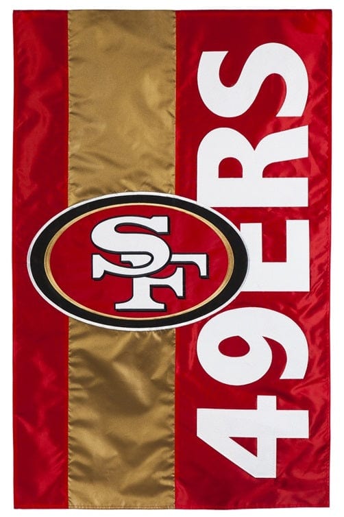 San Francisco 49ers Garden Flag 2 Sided Applique Embellished 16SF3826 Heartland Flags
