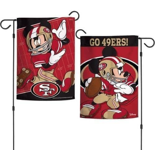 San Francisco 49ers Garden Flag 2 Sided Mickey Mouse Disney 72487117 Heartland Flags
