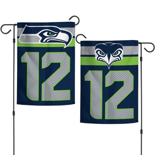 Seattle Seahawks / Classic Logo RETRO Garden Flags 2 sided 12.5