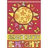 SHINE BRIGHT Sun, Butterflies 28''x40'' Whimsical House Flag 92031 Heartland Flags