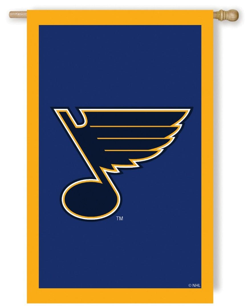 St Louis Blues Flag 2 Sided Applique Banner Hockey 154374 Heartland Flags