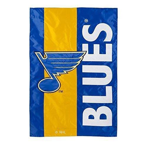 St Louis Blues Garden Flag 2 Sided Embellished Logo 16SF4374 Heartland Flags