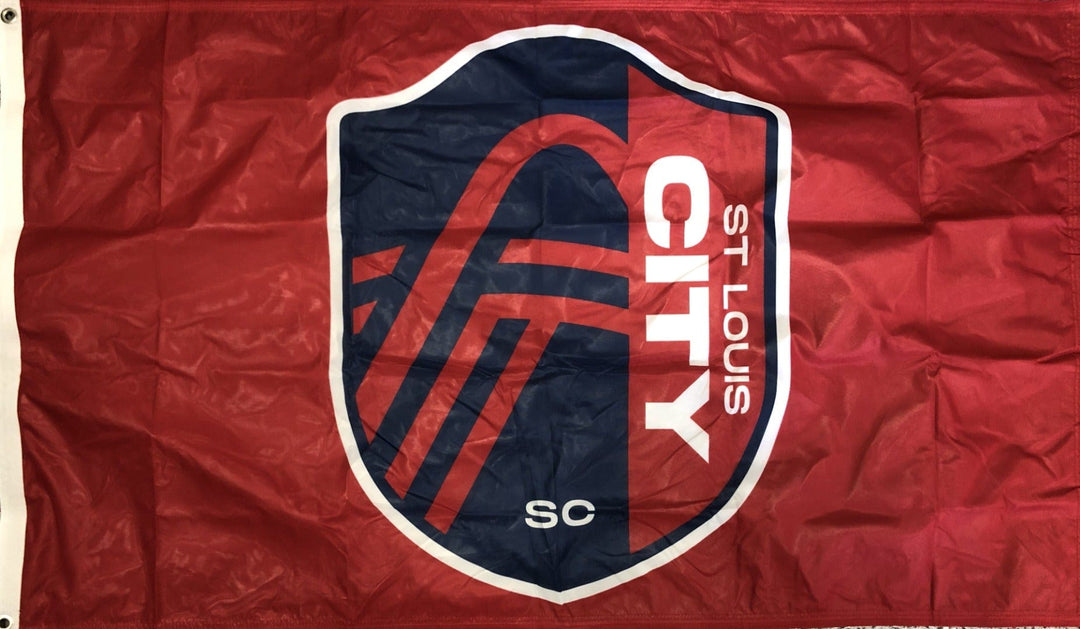 St Louis City FC Flag 3x5 Logo Red 158222 Heartland Flags