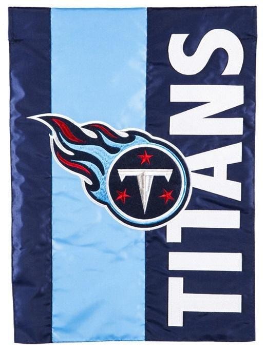 Tennessee Titans Garden Flag 2 Sided Applique Embellished 16SF3830 Heartland Flags