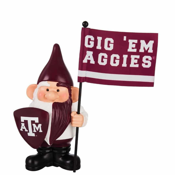 Texas A&M Gnome with Flag Gig Em Aggies 54969FHG Heartland Flags