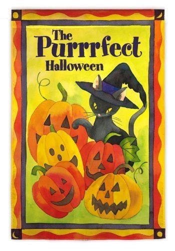 The Purrrfect Halloween Flag Vertical House Banner Kitty 131187 Heartland Flags