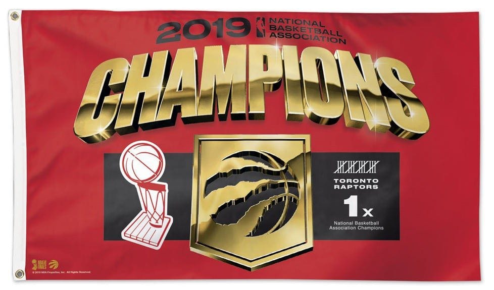Toronto Raptors Flag 3x5 NBA 2019 Champions 02374328 Heartland Flags