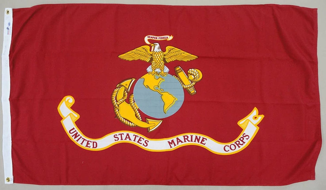 United States Marine Corps Flag 3x5 Official Logo Spectrapro Polyester 35336930 Heartland Flags
