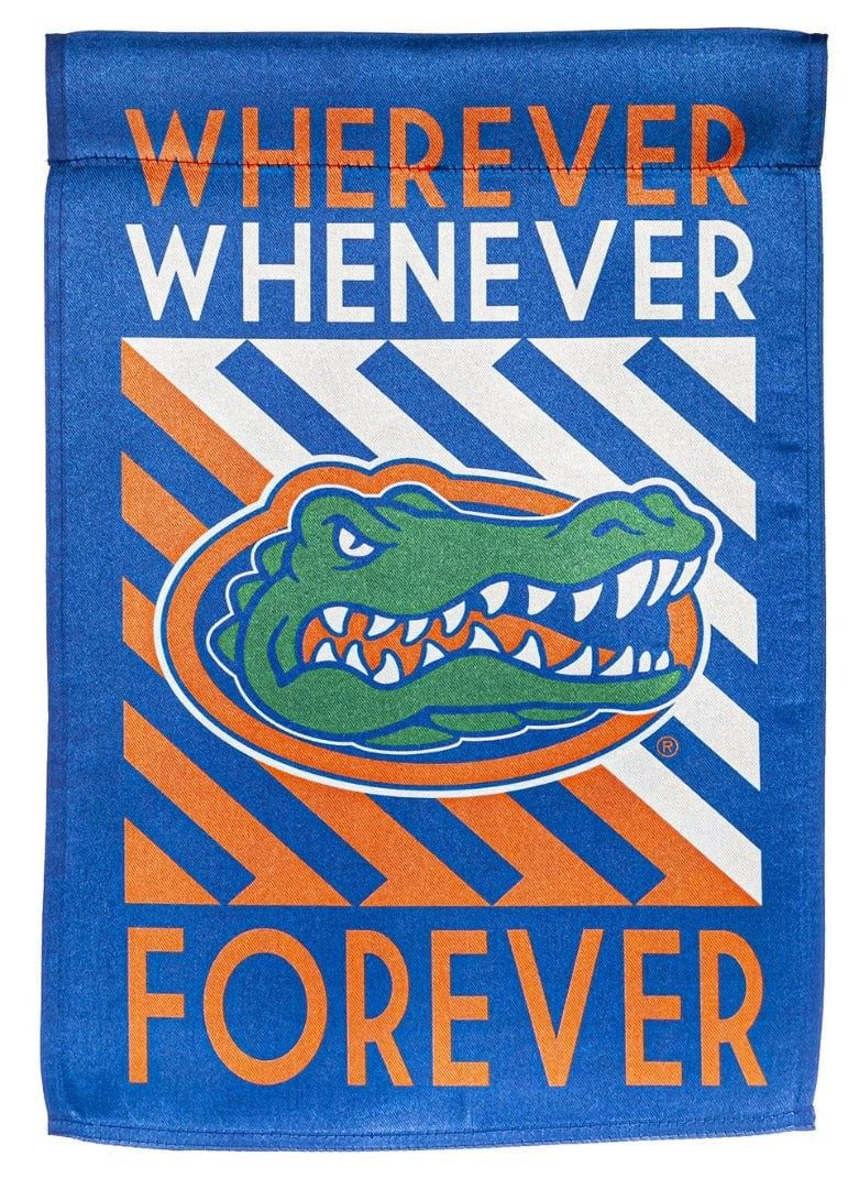 University of Florida Gators Garden Flag 2 Sided Wherever Whenever Forever 14LU939WWF Heartland Flags