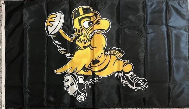 University of Iowa Hawkeyes Flag 3x5 Vintage Football Herky Logo 548699 Heartland Flags