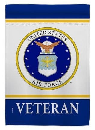 US Air Force Veteran Garden Flag 2 Sided Military 70044 Heartland Flags