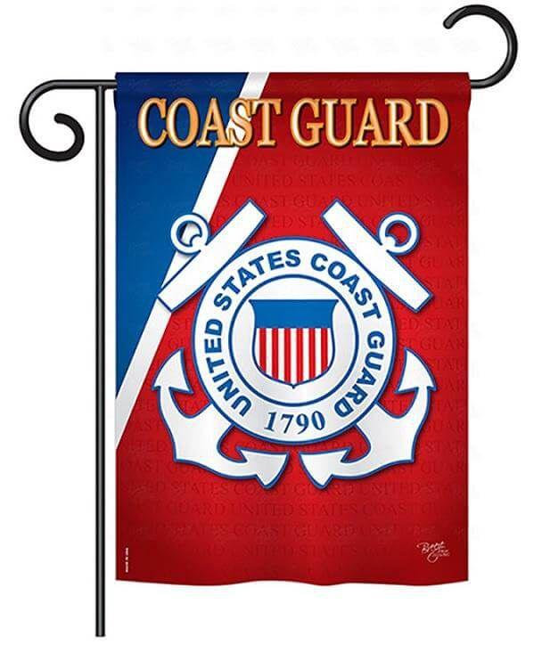 US Coast Guard Garden Flag 2 Sided Military 58056 Heartland Flags