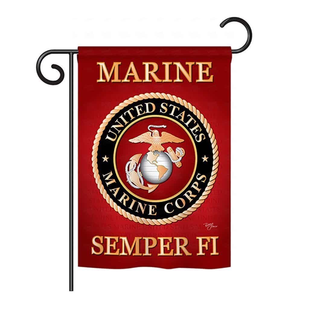 US Marine Corp 2 Sided Semper Fi Garden Flag 58057 Heartland Flags