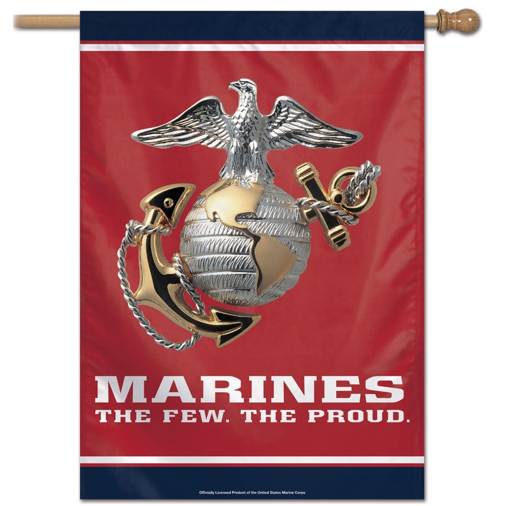 US Marines Flag Vertical Logo House Banner 43680117 Heartland Flags