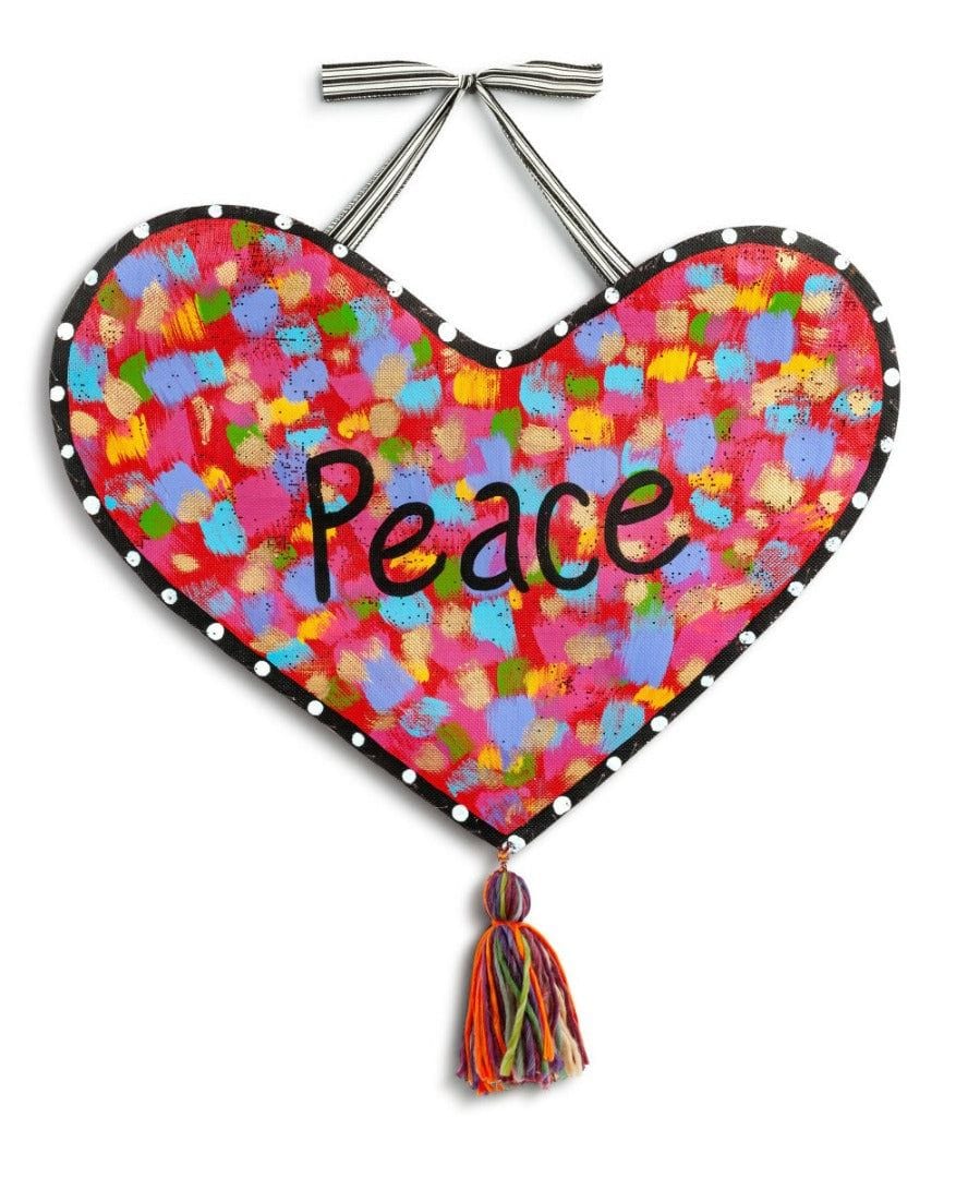 Valentine Colorful Peace Heart Door Decoration Peri Woltjer Screenings 2020220133 Heartland Flags