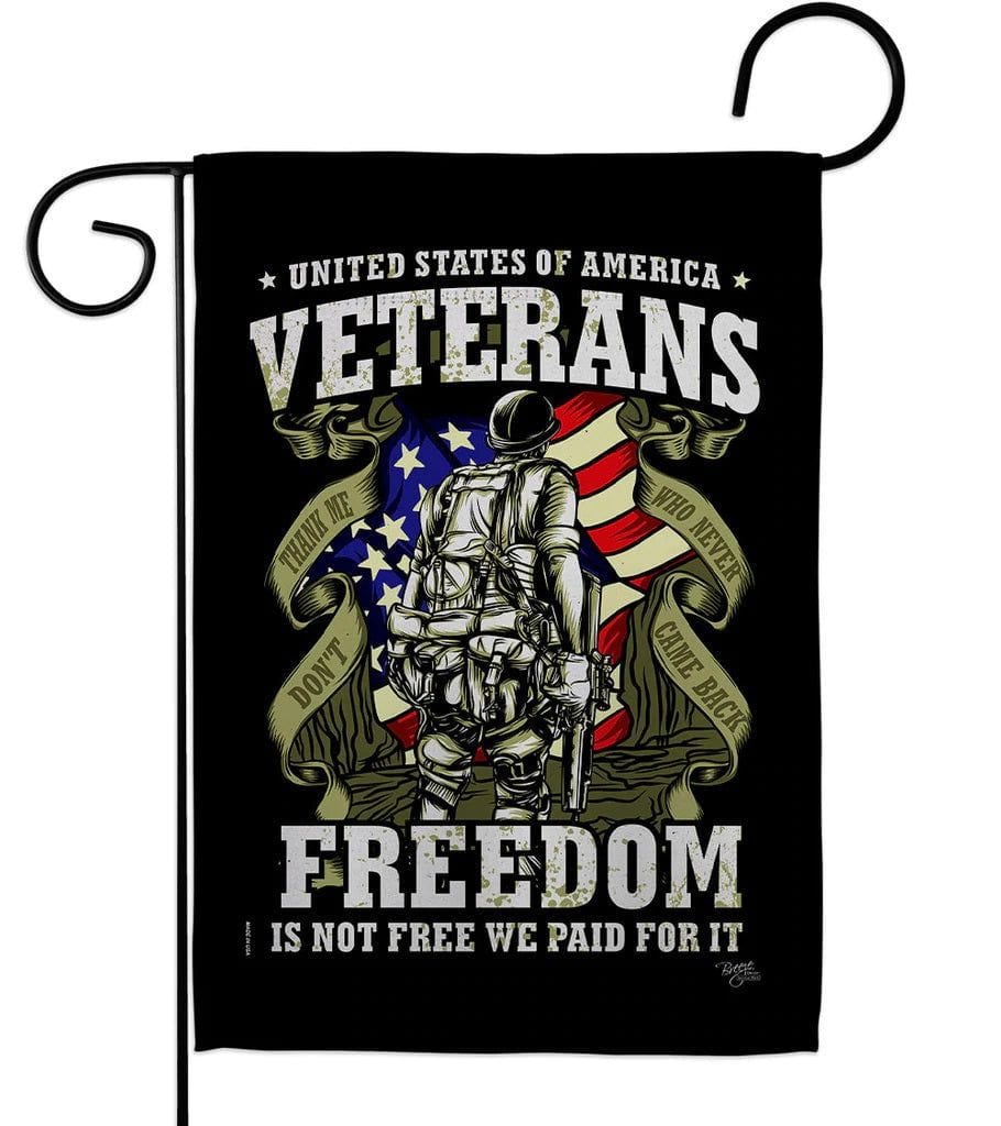 Veterans Freedom Garden Flag 2 Sided We Paid For It 58621 Heartland Flags