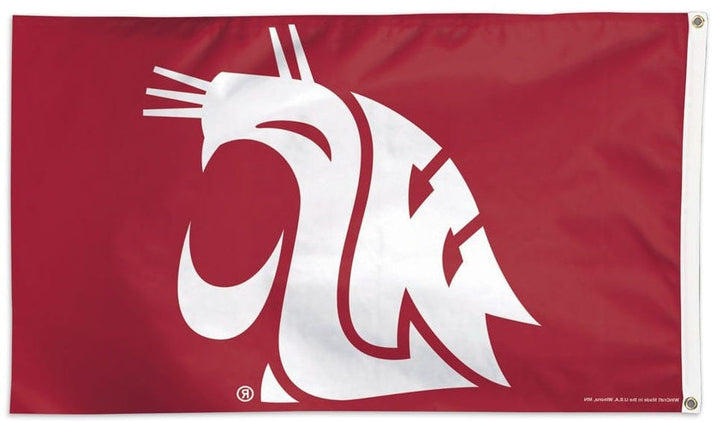 Washington State Cougars Flag 3x5 Logo 02364216 Heartland Flags