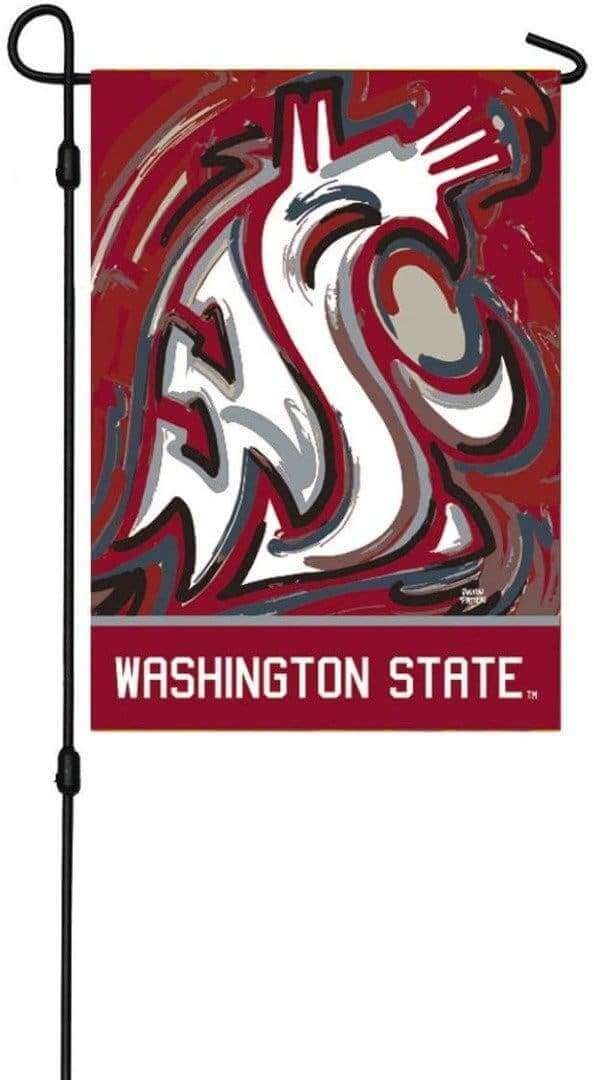 Washington State University Garden Flag 2 Sided Justin Patten Cougars 14S998JPA Heartland Flags