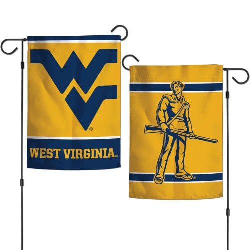 West Virginia Mountaineers Garden Flag 2 Sided Double Logo 67950018 Heartland Flags