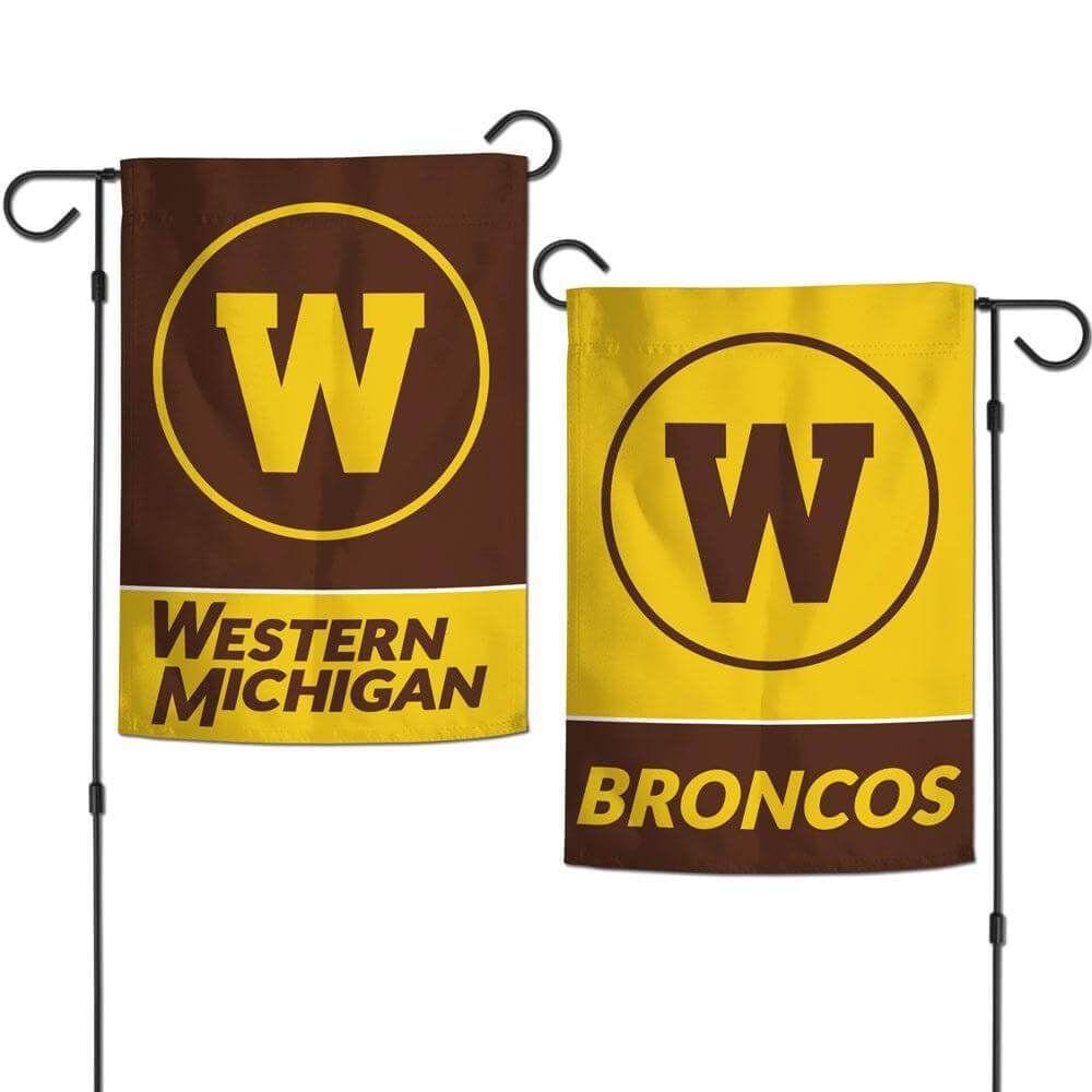 Western Michigan Garden Flag 2 Sided Broncos 65180121 Heartland Flags