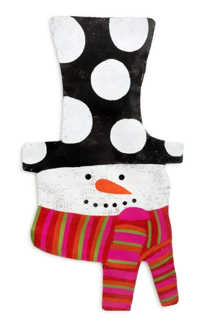 Winter Snowman Head With Scarf Door Decoration Peri Woltjer 2020210309 Heartland Flags