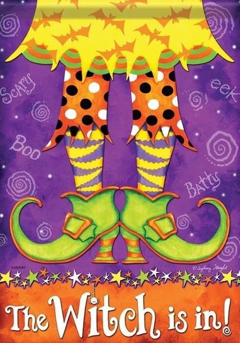 Witch Is In Halloween Garden Flag 2 Sided 45729 Heartland Flags