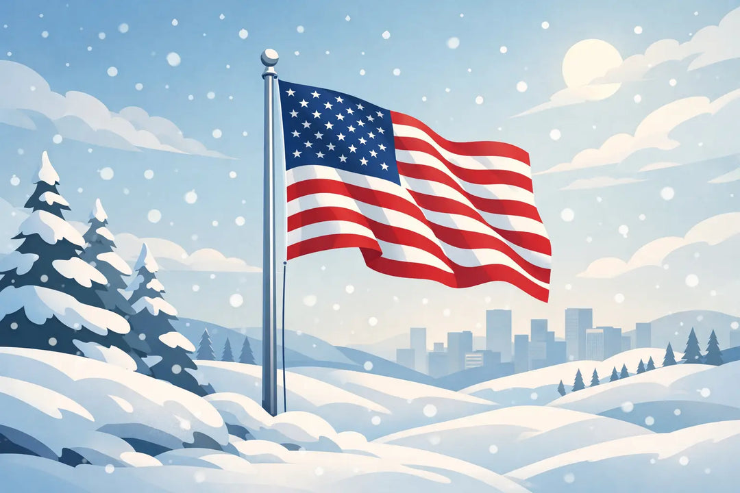 Can You Fly American Flag in Snow? Yes, With Care