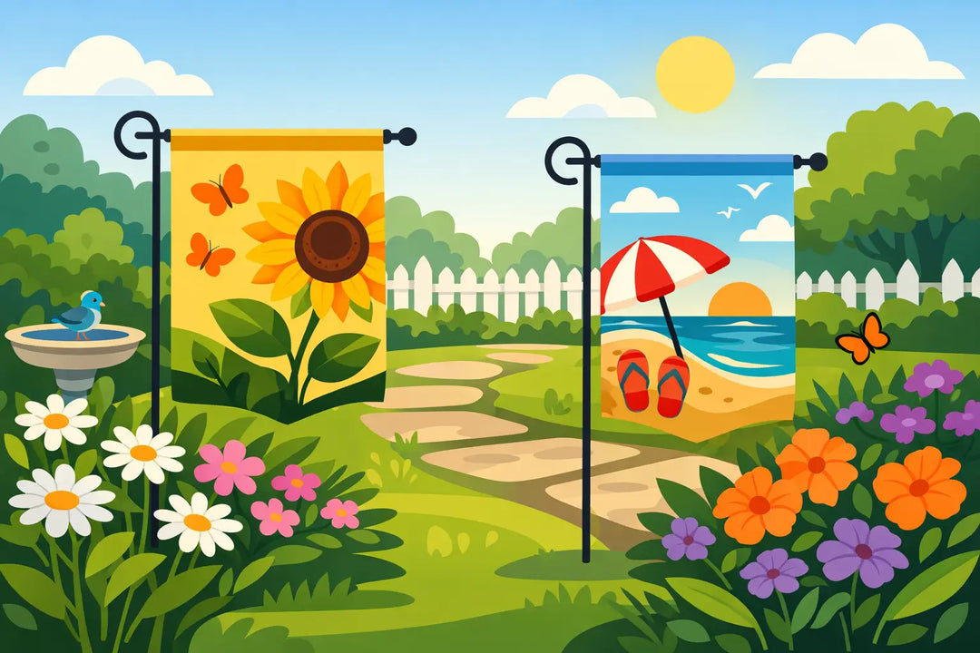 Summer Garden Flags That Brighten Any Yard