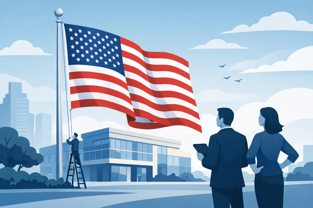 Choosing a Large American Flag for Business