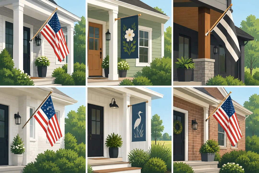 Example Front Porch Flag Setup Ideas for Every Home