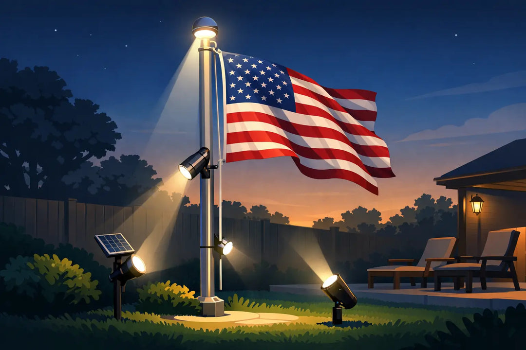 8 Best Flagpole Lights for Backyard Use