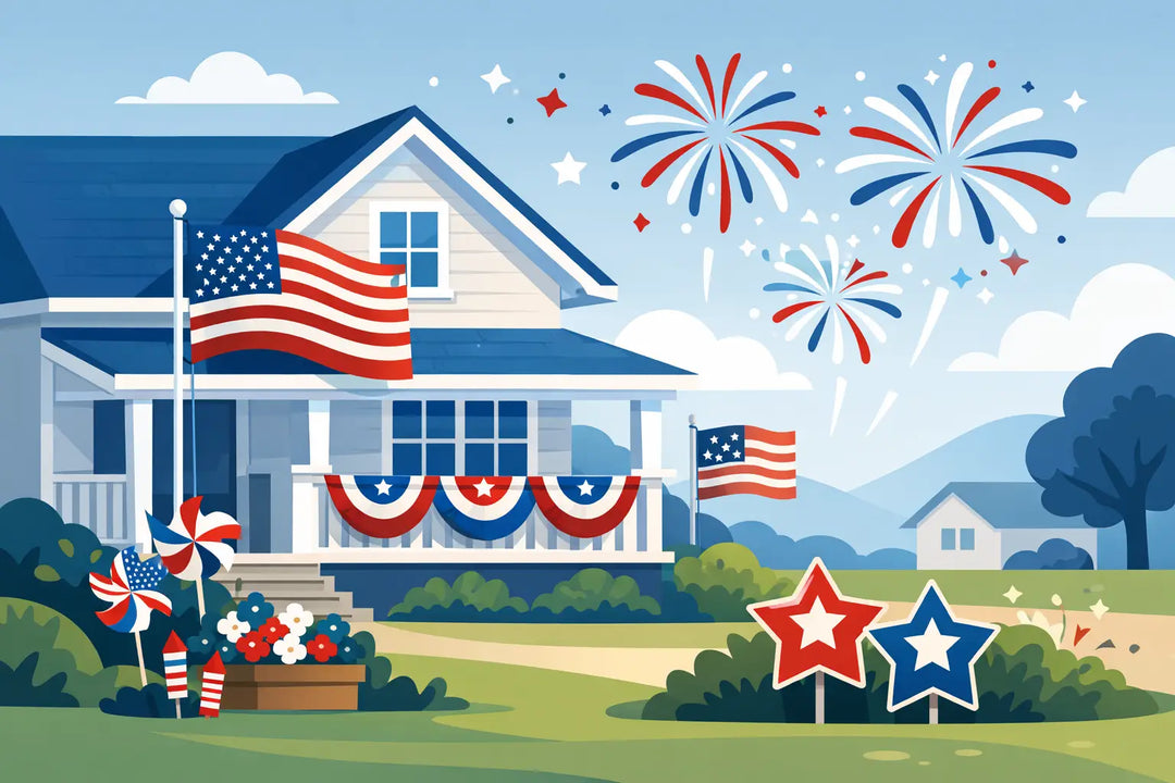 4th of July House Flag Decorating Ideas