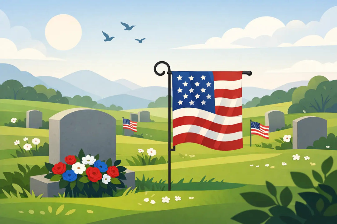 Memorial Day Garden Flags for Graves