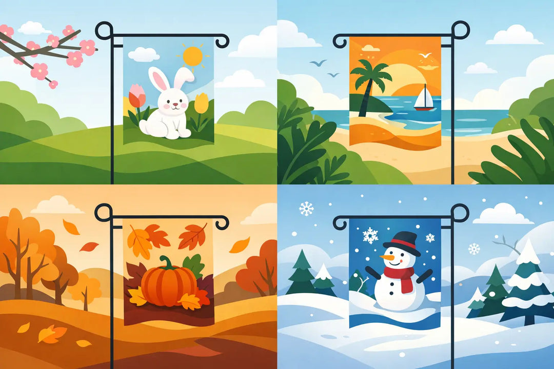 Garden Flag Themes for Each Season That Feel Right