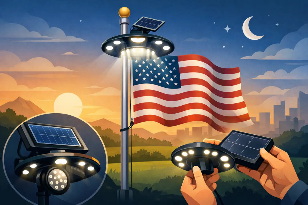 Review a Solar Flagpole Light Kit Before You Buy