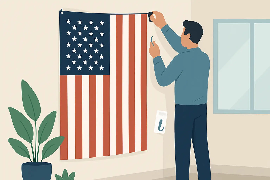Hang a Flag Vertically Indoors (No Damage)