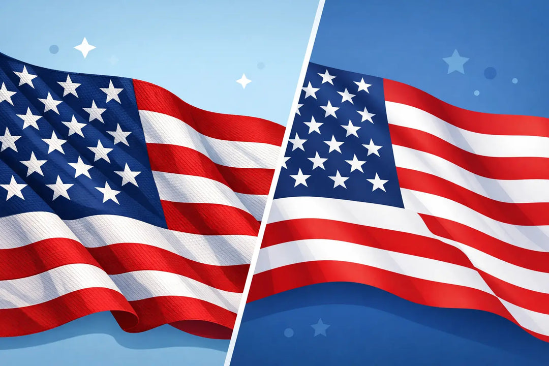 Embroidered vs Printed American Flag