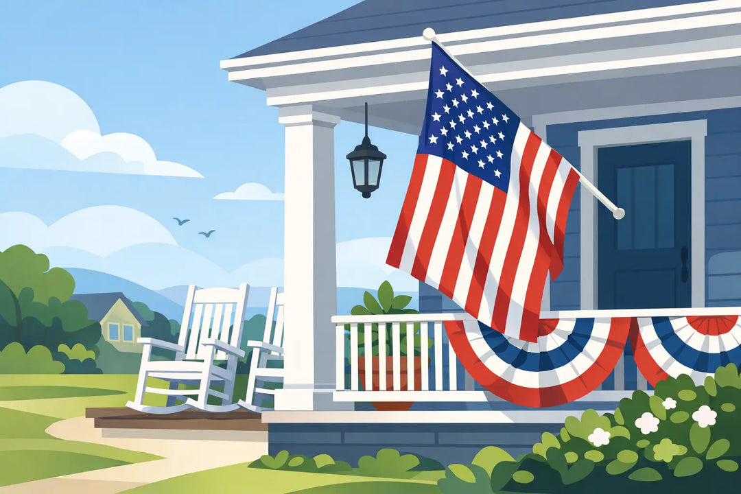 American Flags for Front Porch Display