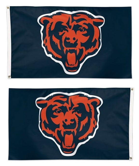 Chicago Bears Navy Bear Head Logo 3x5 Flag