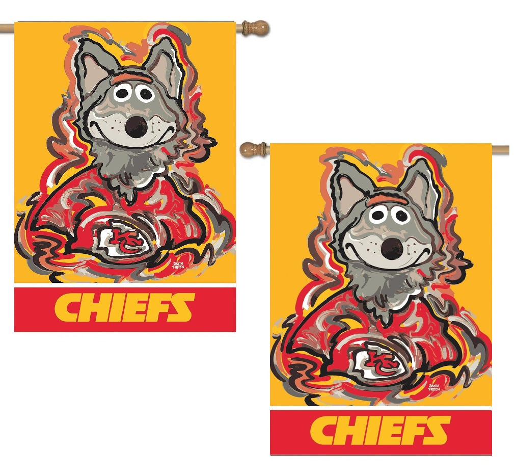 Kansas City Chiefs 2 Sided Justin Patten Banner
